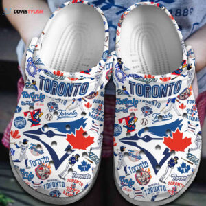 Water-Resistant Toronto Blue Jays White Clogs Gift for Men Women