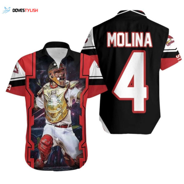 Yadier Molina Golden Shield Hawaiian Shirt – St Louis Cardinals Fan Apparel